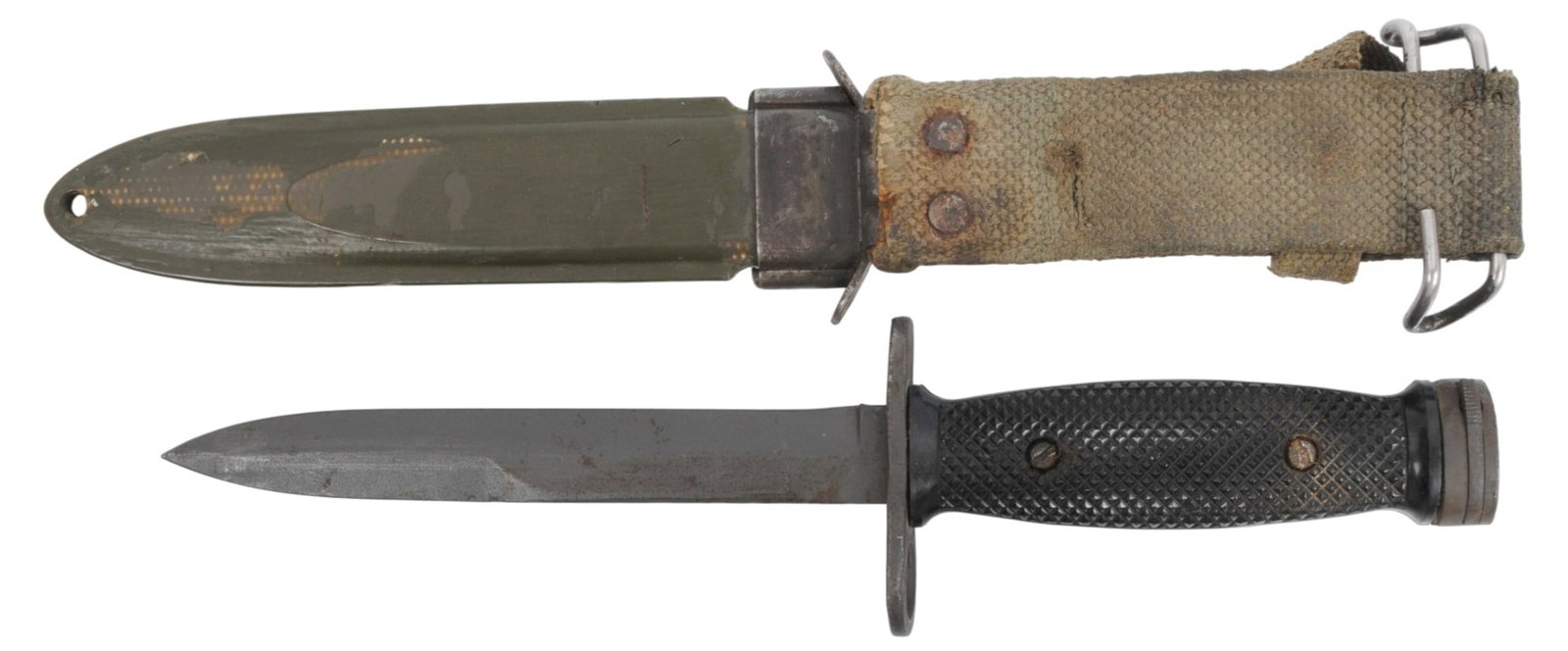 USGI Surplus M4 M1 Carbine Bayonet with M8A1 Scabbard(R2C) - 2