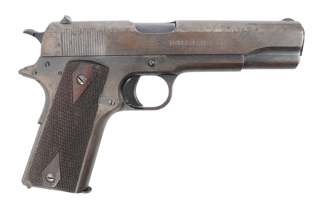 1918 Dated Colt M1911 .45 ACP Semi-auto Pistol FFL Required: 451791 (RLR1) - 2