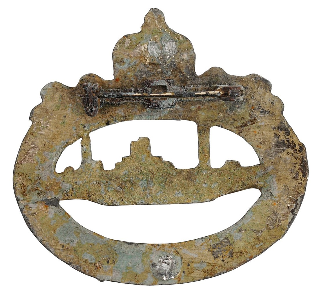 Rare Imperial German WWI Navy "Kriegsmarine" U-Boat War Badge (A) - 2
