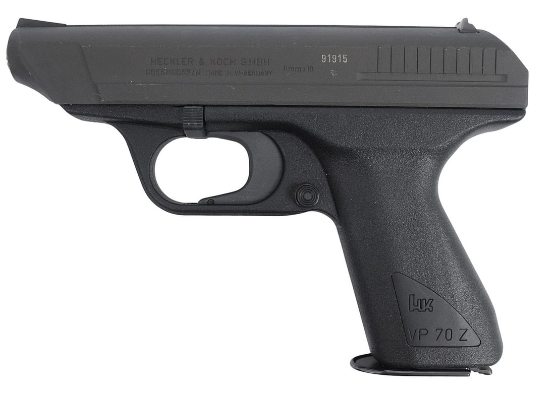 Heckler and Koch VP70Z 9x19mm Semi-auto Pistol FFL Required: 91915 (S4S1) - 5