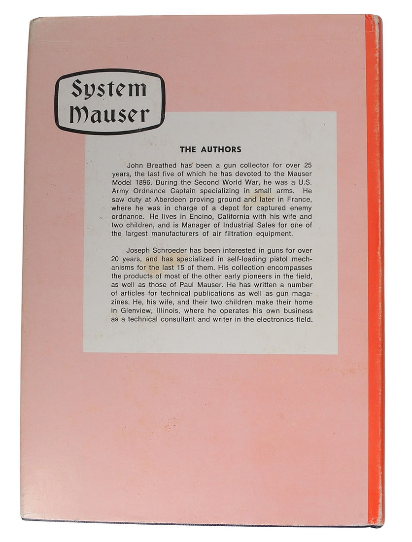 System Mauser C96 Reference Book By John W. Breathed (B3W) - 3