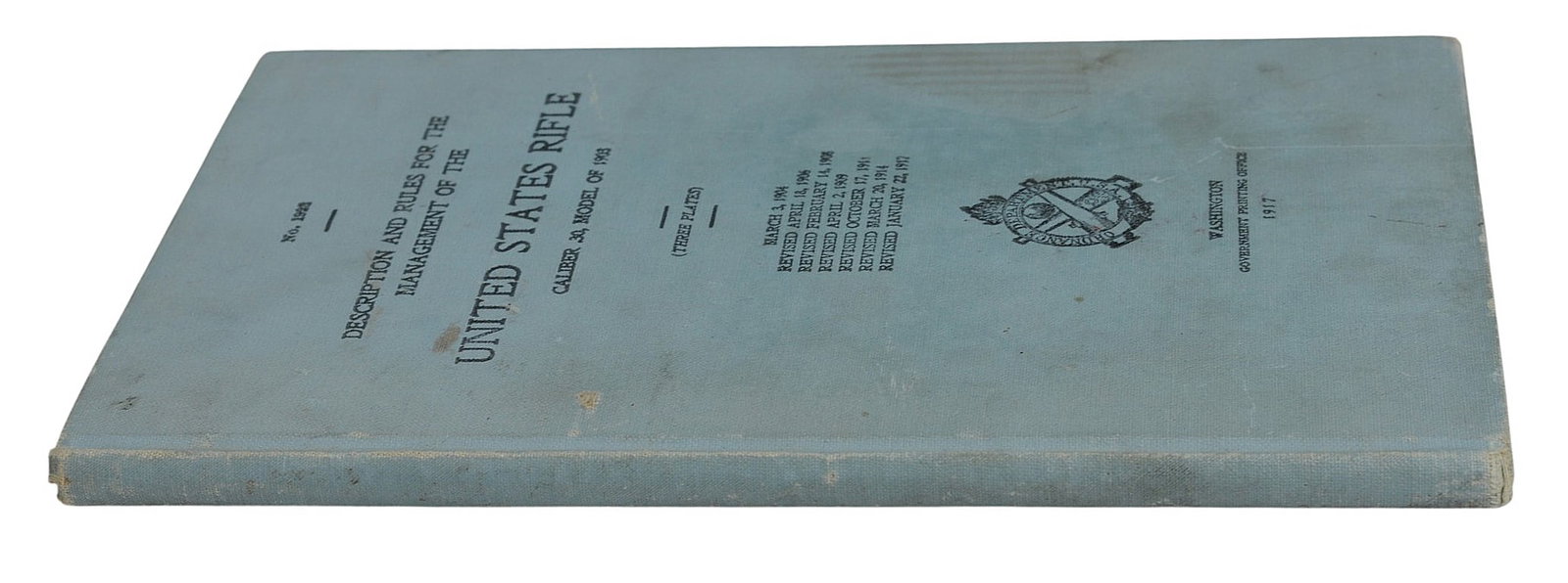US Military Arms Manual 1917 Dated For M1903 Rifle (RLR) - 3