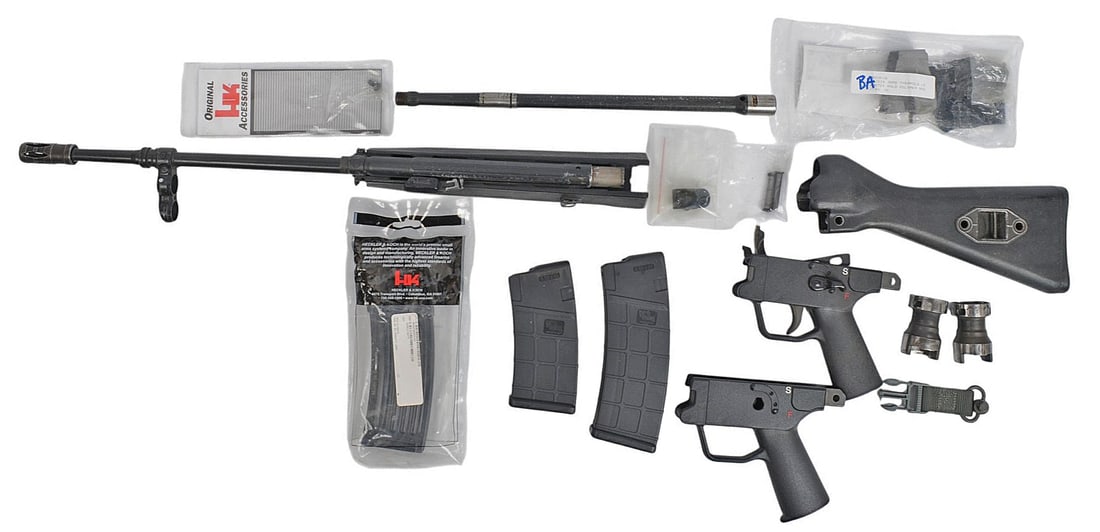 German Heckler & Koch HK-91 5.56mm Parts Kit & Magazines (H3M) - 2
