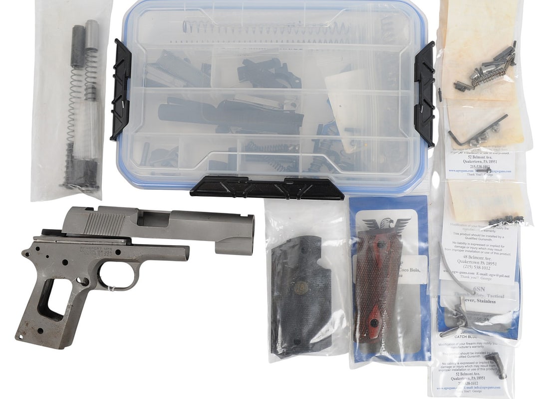 Remsport MFG 1911 Pistol Frame & Large Parts Lot FFL Required MATCH01322 (H3M1) - 3