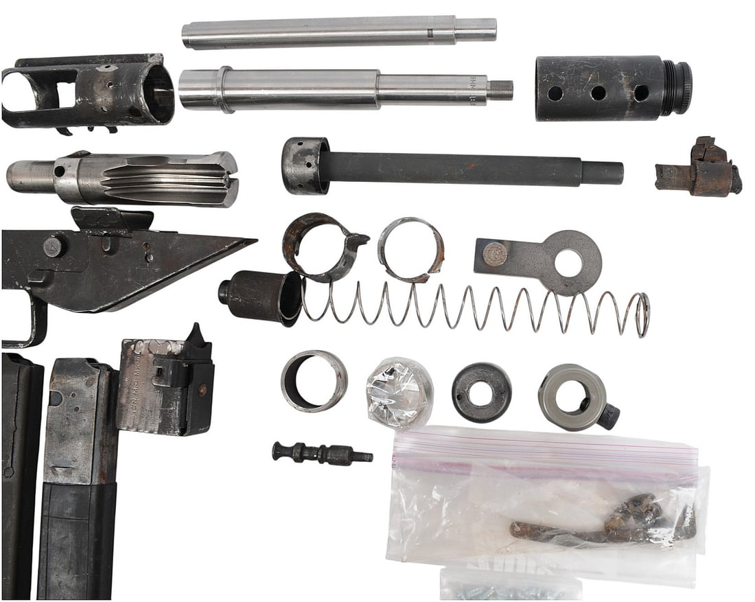 British World War II Sten MkIII Parts Kit Lot (H3M) - 3