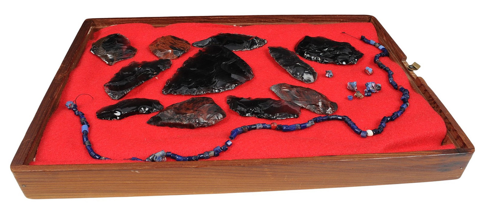 Obsidian Indian Blades and Trnde Neck Lace (CPD) - 2