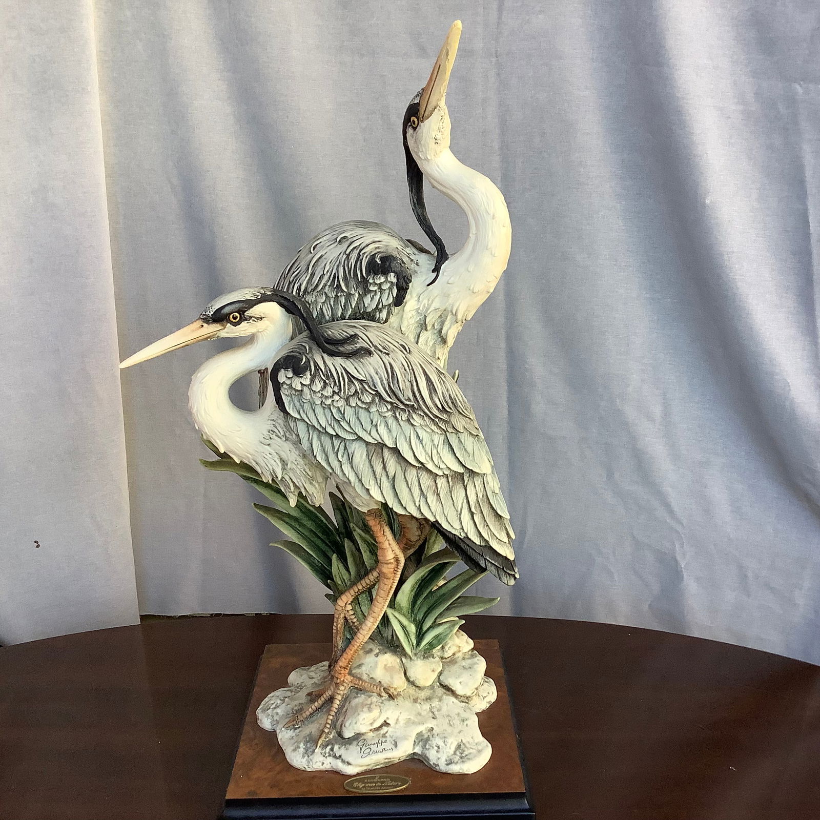 Massive Giuseppe Armani Elegance In Nature Pair of Herons, Large Limited Edition with Box