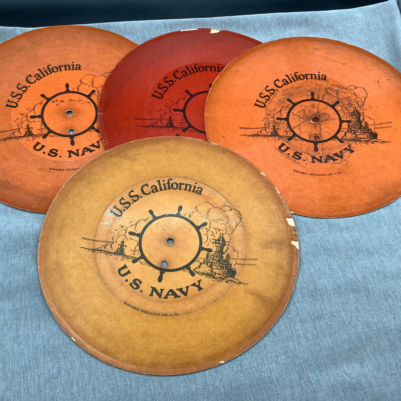 4 Rare Antique WWII Rainbo Paper Records (1 of 13)