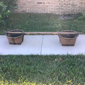 Antique Japanese 1900's Shoulder Yoke Baskets