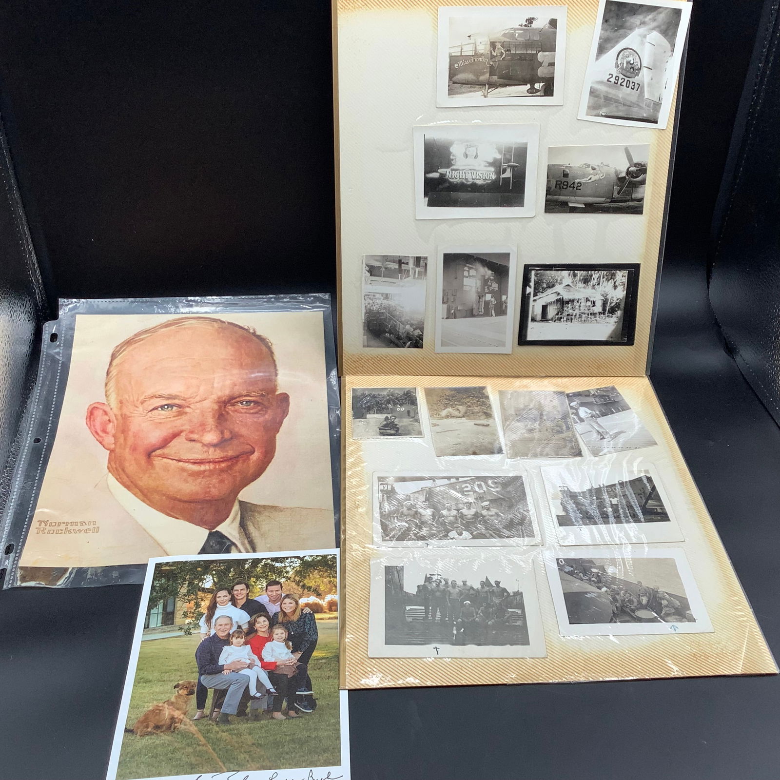 Photos of  WWII, Eisenhower by Rockwell and The Bush Autographed Family Photo (1 of 20)