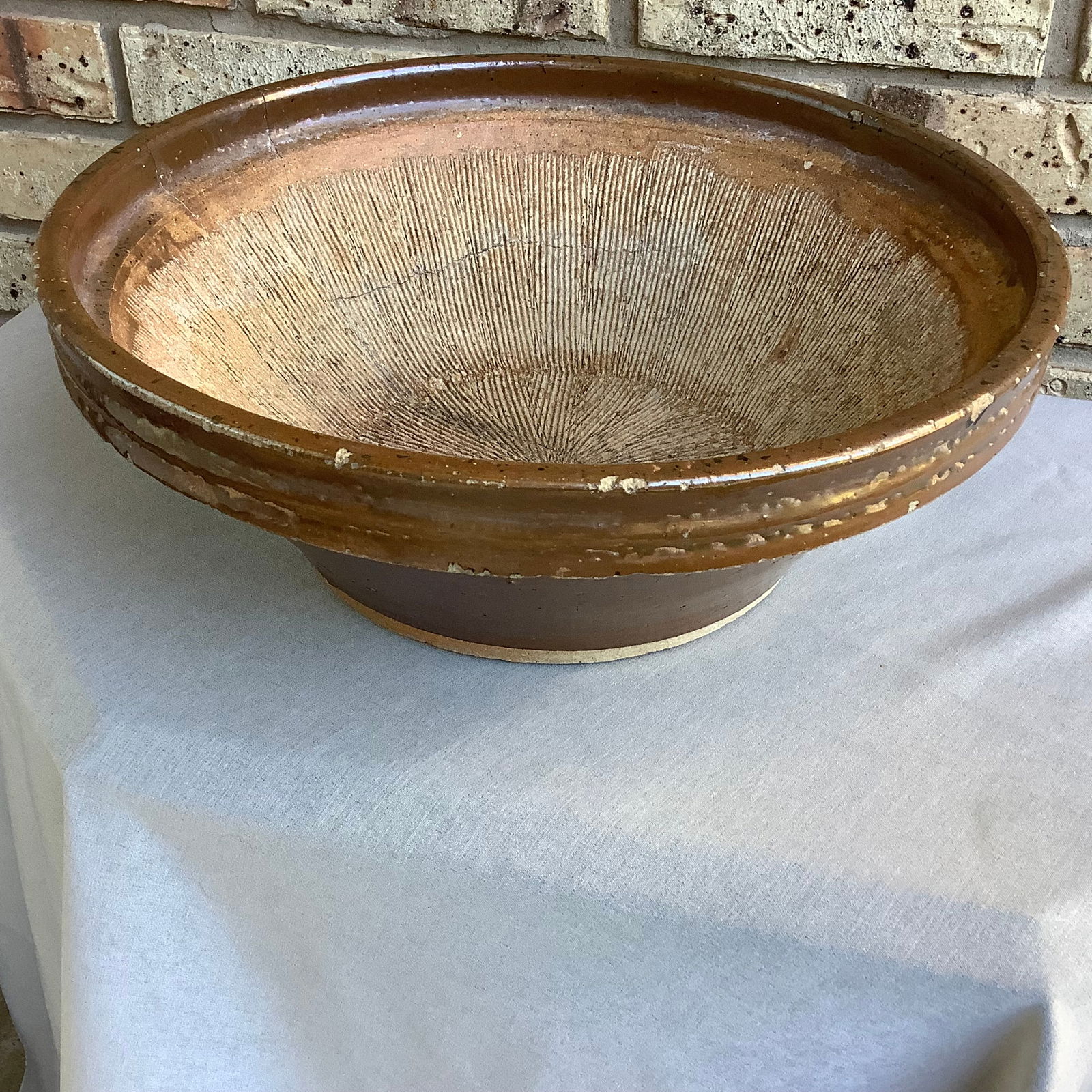 Antique Oribe Mixing, Grinding Bowl (1 of 10)