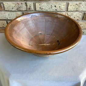 Antique Oribe Mixing and Grinding Bowl