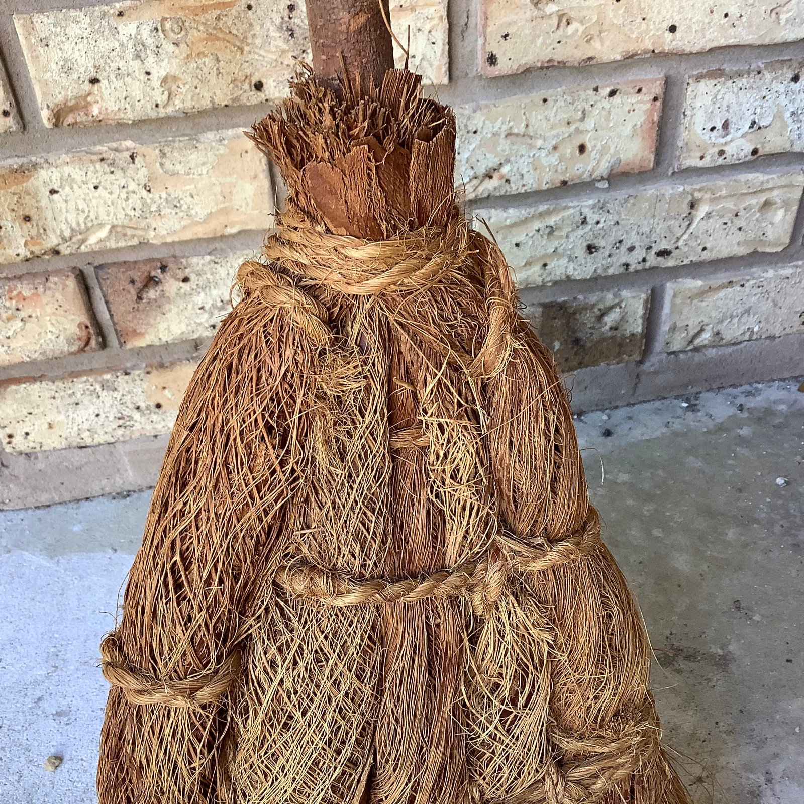 Japanese Woven Palm Style Broom: Woven from Palm Fronds