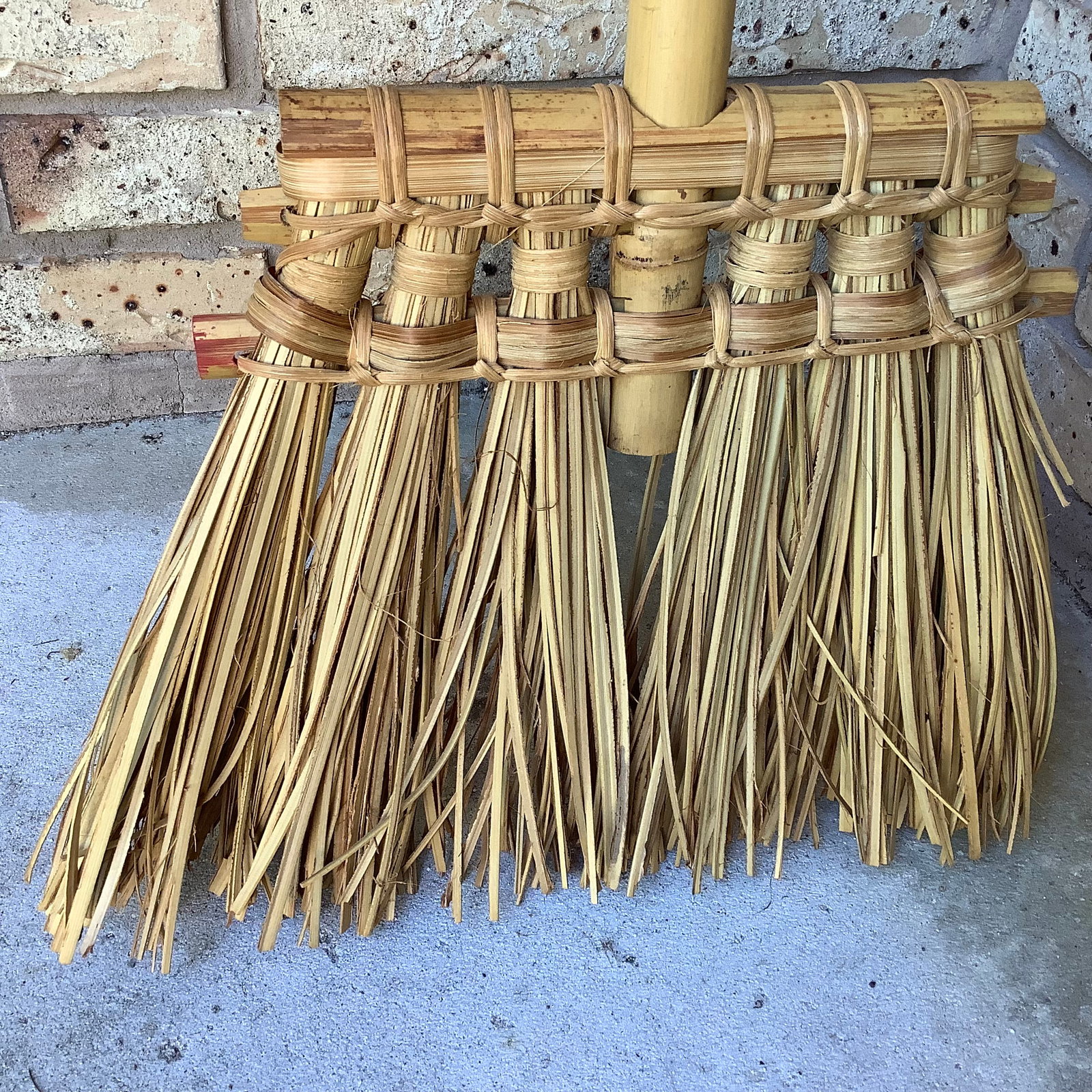 Japanese Bamboo Broom: Cut from Solid bamboo Pieces