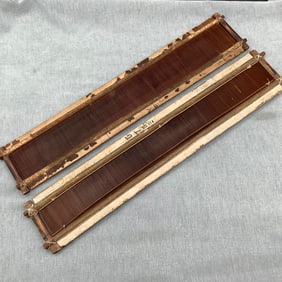 Antique Japanese Silk Weaving Loom Guides, Pair
