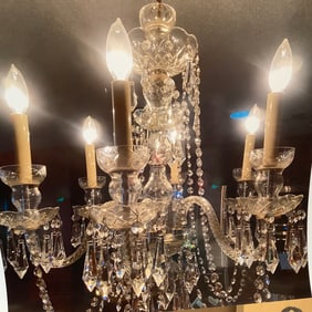 1940's 6 arm Czechoslovakian Crystal Chandelier