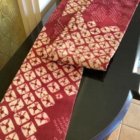 Vintage Burgundy Obi Sash