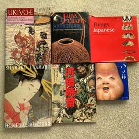 6 Japanese books, wood block prints, traditions and inside are hidden "gems"