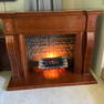 Faux Fireplace Full Sized with Electric Logs that Light and Crackle