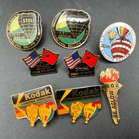 8 Vintage Albuquerque Balloon Festival Pins