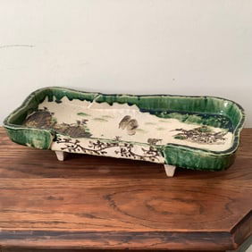 Antique Japanese Oribe Pottery
