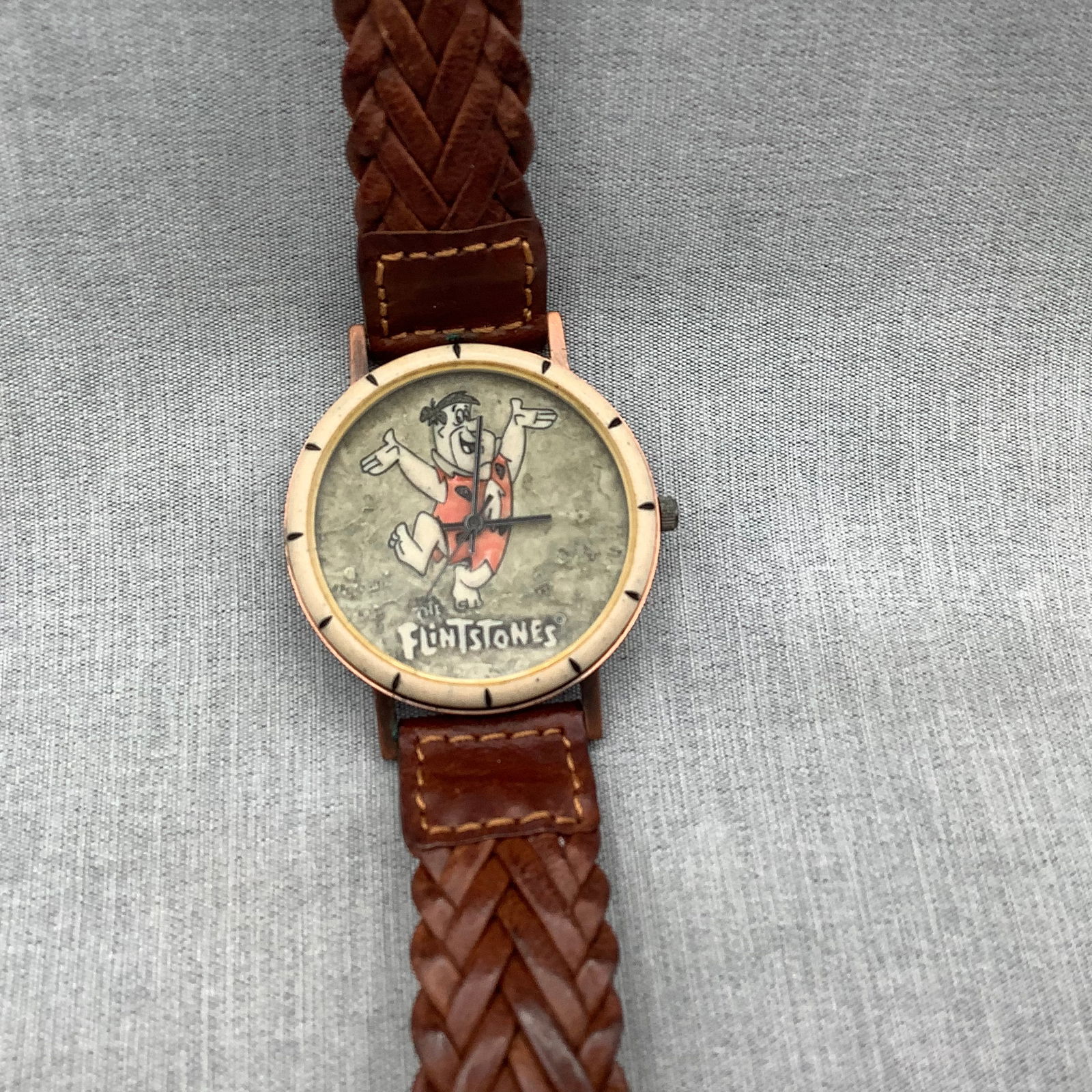 Fossil Brand Limited Edition Fred Flintstone Watch with Braided Band: Fossil Brand Limited Edition Fred Flintstone Watch with Braided Band
