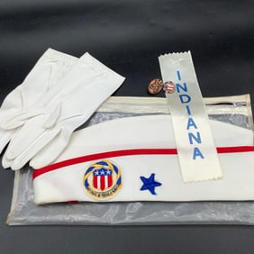 Mothers of WWII Hat, Gloves, Pins