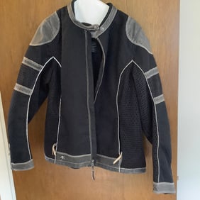 Genuine Harley Davidson Mens Riding Gear Jacket with Buffalohide Leather Trim, XL