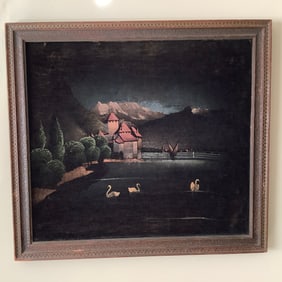 Vintage MCM 1950s Velvet Painting