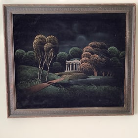 Vintage MCM 1950s Velvet Painting