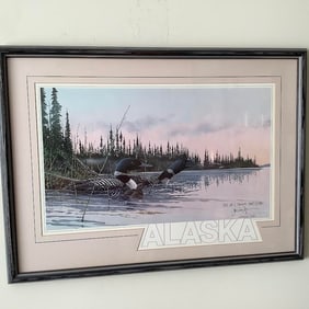 Personally Signed Art Print by Jon Van Zyle, Alaska 1990