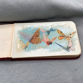 Antique Signature Album, The Golden Butterfly, Ca 1880s