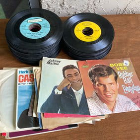 Huge Lot of 45s Some With Sleeves