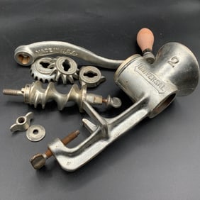 Universal Food Chopper #2 with Attachments, Manufactured by Landers, Frary & Clark Co