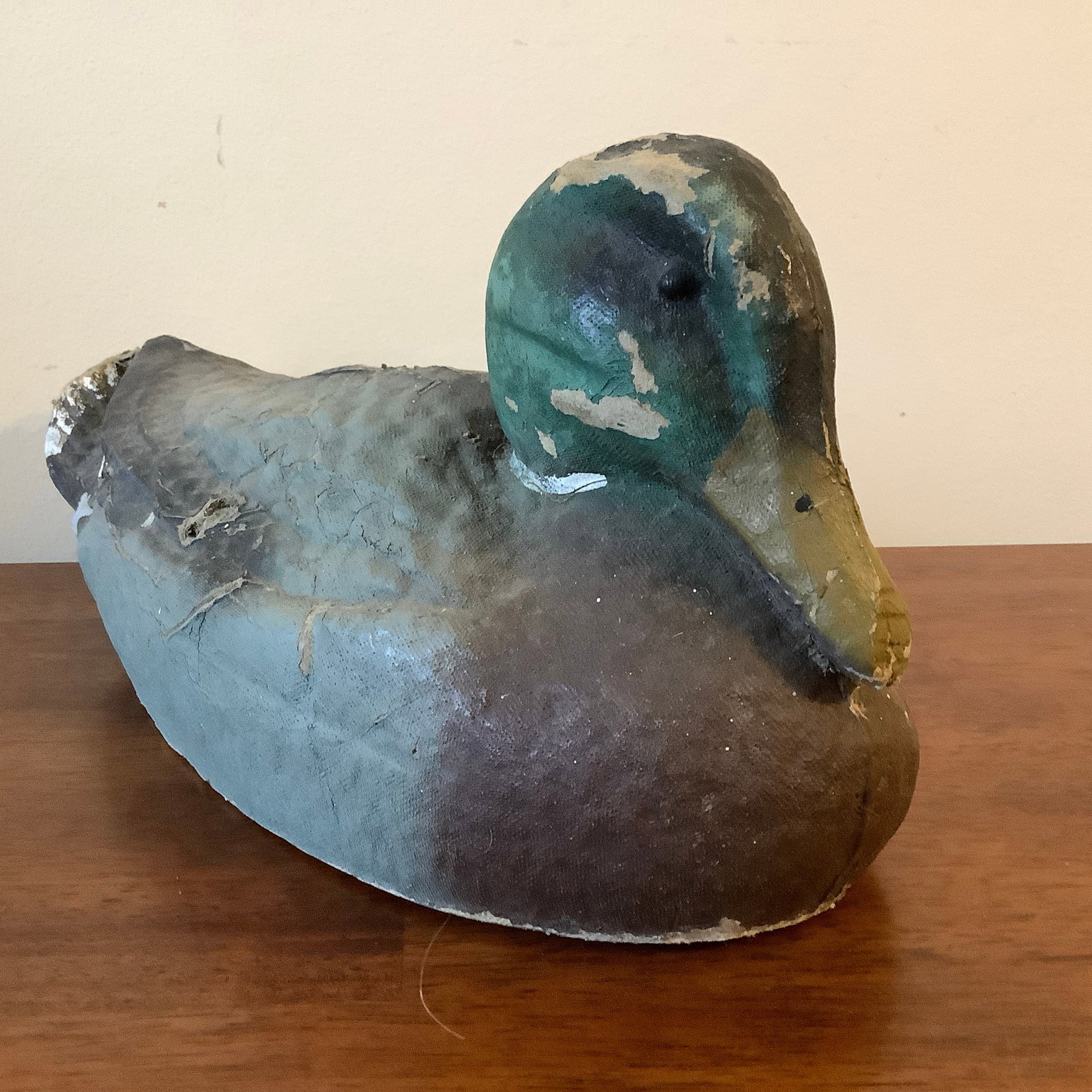 Vintage Carry-Lite Duck Decoy: Made in Milwaukee, Wisconsin Vintage scaling and peeling on exterior