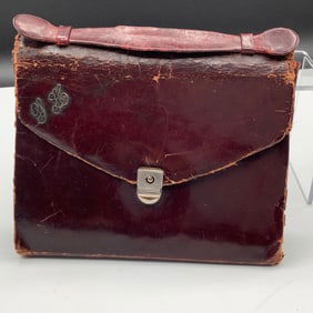 Antique Unique Leather French Folding Sewing Kit