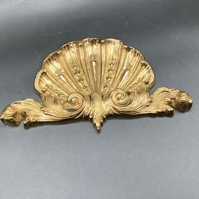 Vintage Brass Wall Pediment