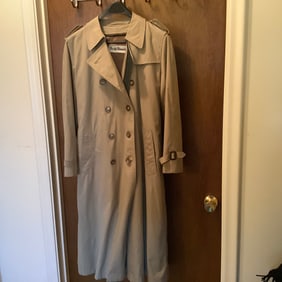 Becky Bisoulis Tan Belted Overcoat, Double Breasted