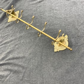 Vintage Equestrian Solid Brass Horse Head Coat Rack