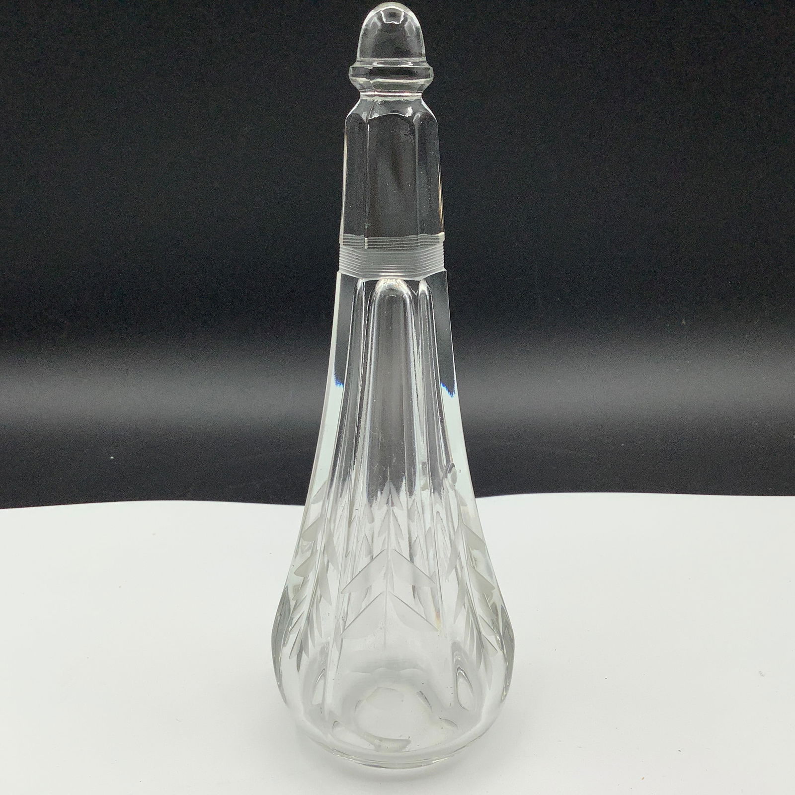 Antique Automobile Bud Vase Etched Manganese Glass (1 of 12)