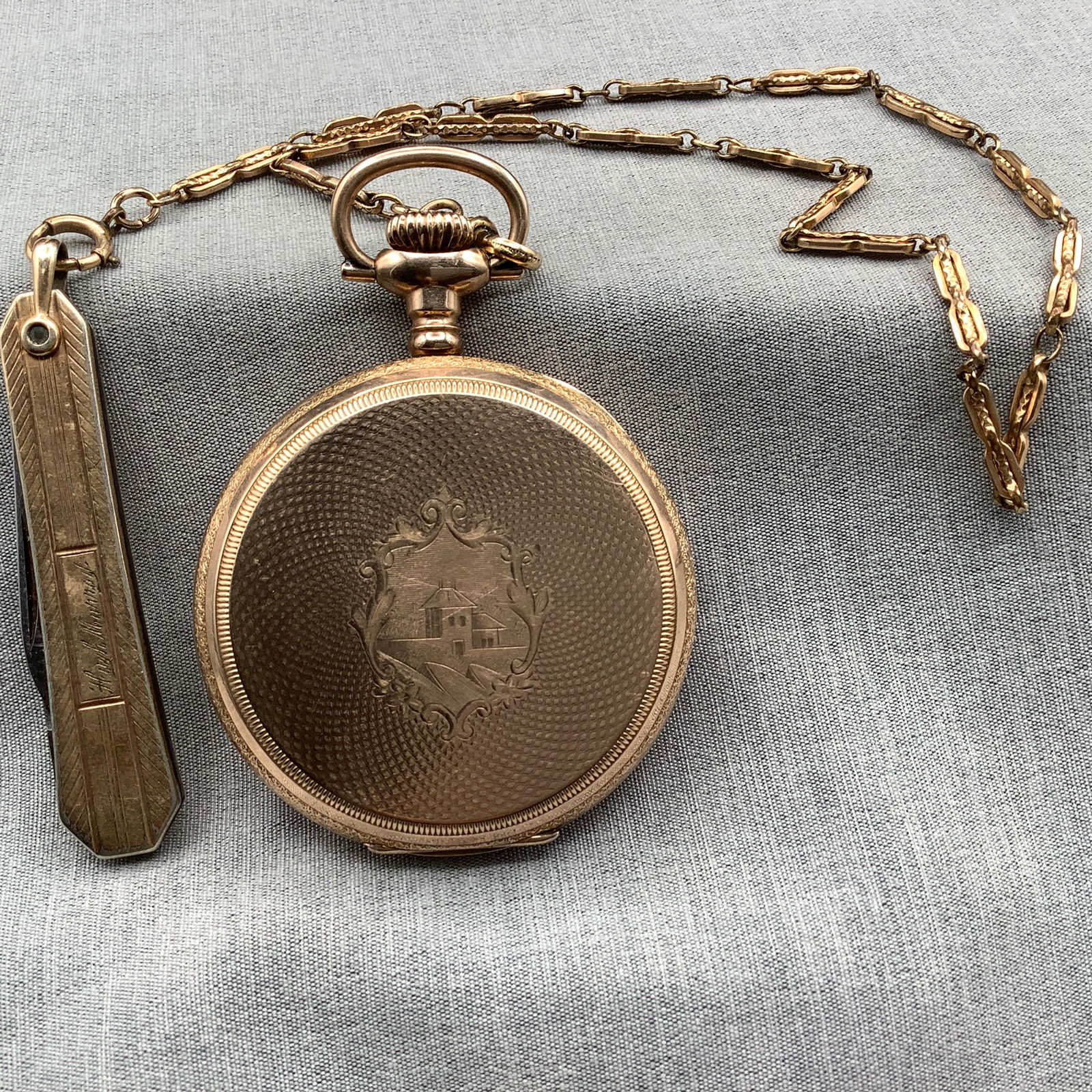 Antique Elgin National Watch Co. 15 Jewels, Wadsworth Pilot Case (1 of 16)