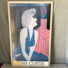 Some Like It Hot Broadway Musical Poster Marilyn Monroe Lithograph Signed by Artist & Performer Tony