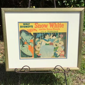 Original Walt Disney Snow White and the Seven Dwarfs Movie Poster for Re-release in 1951