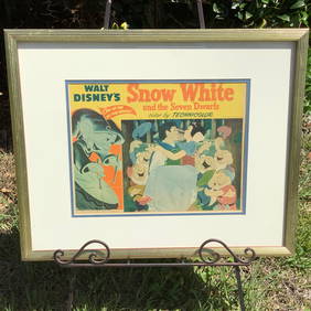 Original Walt Disney Snow White and the Seven Dwarfs Movie Poster for Re-release in 1951 (1 of 15)