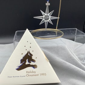 Swarovski Austrian Crystal Star Ornament 1995 with Box