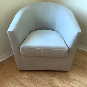 Microfiber Swivel Mint Green Bucket Chair