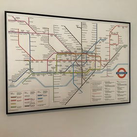 London "Underground" Regional Transport Framed Map