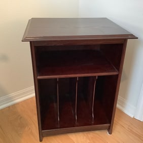 Wood Media Storage Cabinet
