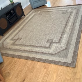 Neutral Natural Woven Jute Area Rug