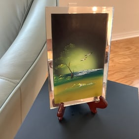 Original Painting on Mirror with Stand